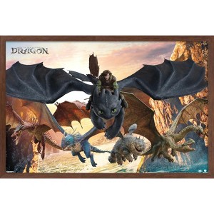 Trends International How To Train Your Dragon (2025) - Group Framed Wall Poster Prints - 1 of 4