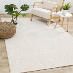 Rug Branch Contemporary Tonal/Solid Rug Cream Stripes Indoor Area Rug - 1 of 4