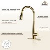CASAINC Deck Mounted 1-Hole Single Handle Pull-out Kitchen Faucet, Brushed Nickel - 3 of 4