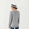 Anna-Kaci Women's Long Sleeve Square Neck Top with Front Pleat Detailing and Relaxed Fit - 2 of 4