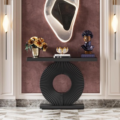 Hommoo 40 inch Console Table with Geometric Base