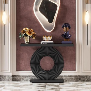 Hommoo 40 inch Console Table with Geometric Base - 1 of 4