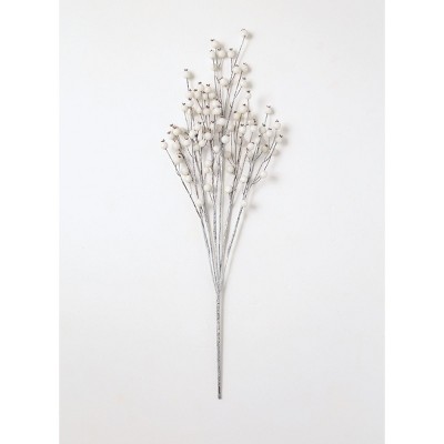 Sullivans Artificial Winterberry Bush 27.5"H White