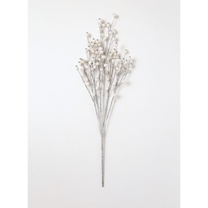 Sullivans Artificial Winterberry Bush 27.5"H White - 1 of 3