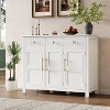 ModernLuxe Sideboard Storage Cabinet, Acacia Wood Console Cabinet  with Adjustable Shelves & 3 Drawers - 2 of 4