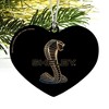 Shelby Cobra Logo Heart Love Wood Christmas Tree Holiday Ornament - image 2 of 3