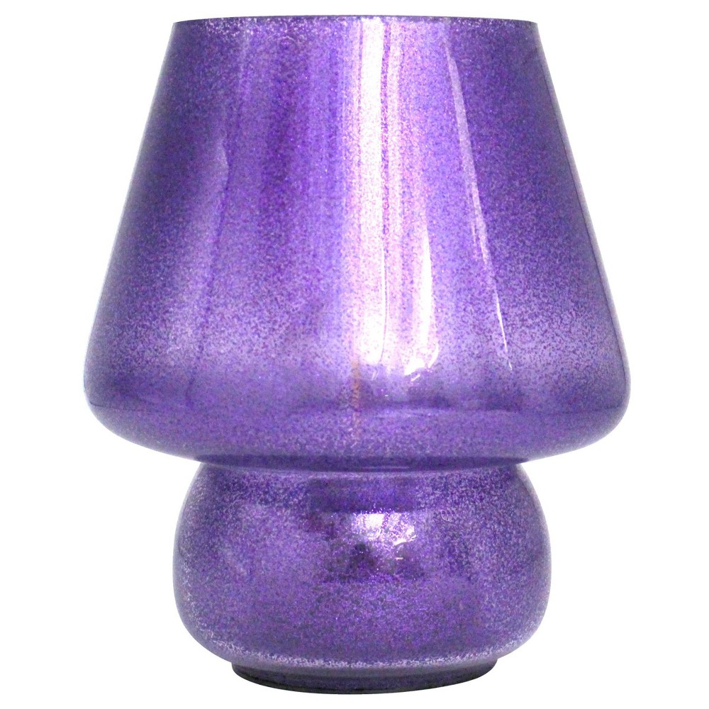 National Brand Glitter LED Mushroom Lamp Purple