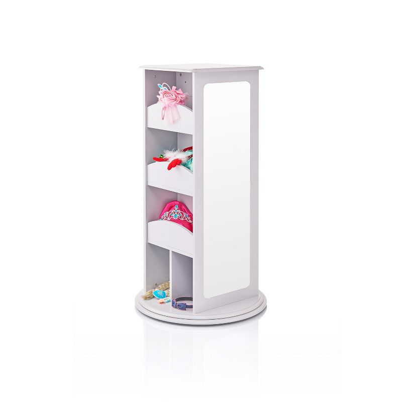 Guidecraft Kids' Rotating Dress Up Storage Center: Clothing Rack, Playroom and Bedroom Closet Organizer with Mirrors and Shelves, 4 of 6