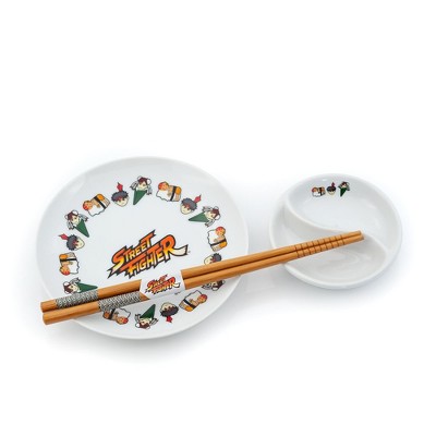 Nerd Block Street Fighter Sushi Set with Chopsticks