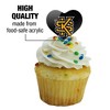 Kennesaw State Owls Logo Heart Love Cupcake Picks Toppers Decoration Set of 6 - 3 of 4