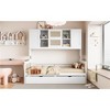 TIRAMISUBEST Twin/Full Size Daybed With Twin Size Trundle and All-in-One Cabinet, Wooden Daybed Frame Sofa Bed with Storage Shelves - 3 of 4
