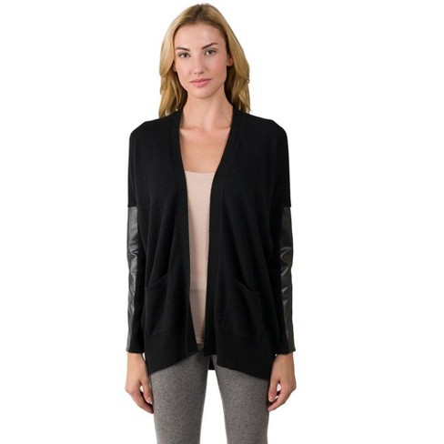 Long-Dolman-Sleeve Open Cardigan, Regular