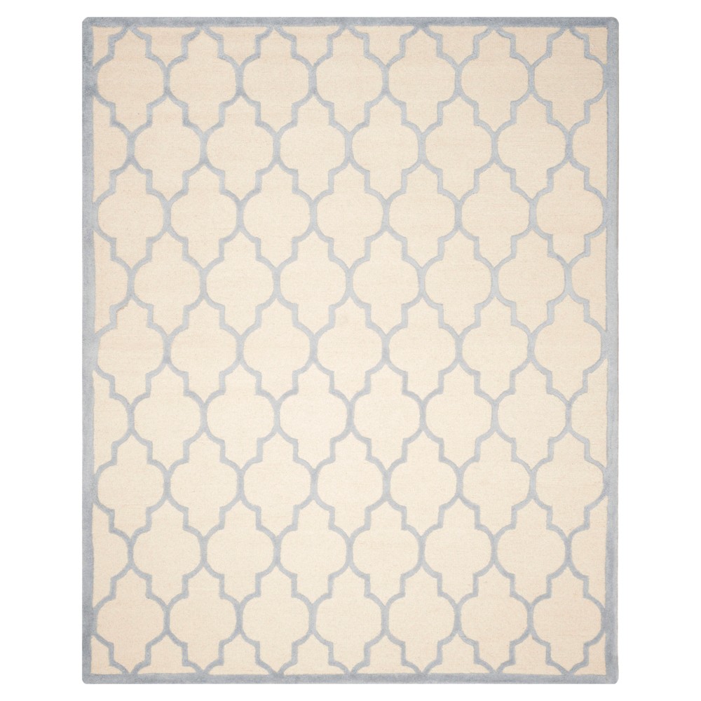 8'x10' Geometric Area Rug Ivory/Light Blue - Safavieh