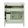 INFURNIC Vanity Tables, Elegant and Functional Bathroom Cabinet with Ceramic Sink for Organized Storage Solutions, Green, 18"*30"*34" - 4 of 4