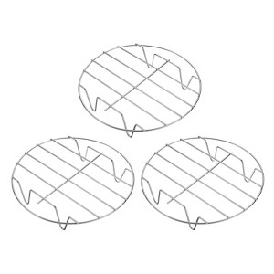 Unique Bargains Stainless Steel Wire Round Cooking Rack for Roasting Baking 3 Pcs - 1 of 4