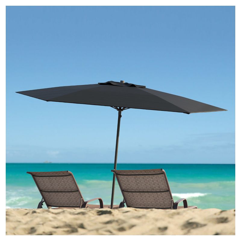 7.5&#39; x 7.5&#39; UV and Wind Resistant Beach/Patio Umbrella Black - CorLiving, 2 of 7