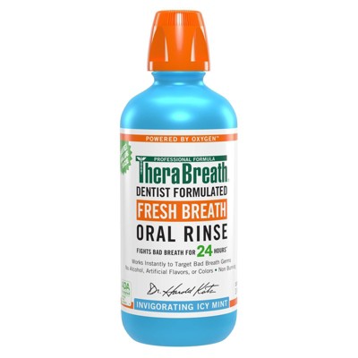 TheraBreath Fresh Breath Oral Rinse - Icy Mint - 33.8 fl oz