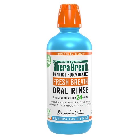 Therabreath Fresh Breath Mouthwash - Icy Mint - 33.8 Fl Oz : Target