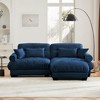 93.7" Velvet Modular L-Shaped Sectional Sofa with Bolstered Armrests and Ottoman for Small Living Room - 2 of 4