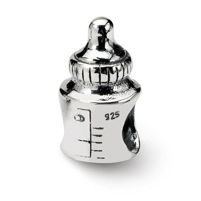 Black Bow Jewelry Sterling Silver Baby Bottle Bead Charm