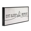 Stupell Industries Eat Sleep Ski Repeat Phrase, 24" x 10" - 3 of 4