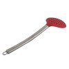 Unique Bargains Silicone Covering Head Stainless Steel Handle Slotted Spoon Ladle Silver Tone Red 1 Pc - 3 of 3