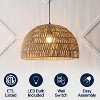 JONATHAN Y Campana Bohemian Modern Woven Rope/Iron LED Pendant - 4 of 4