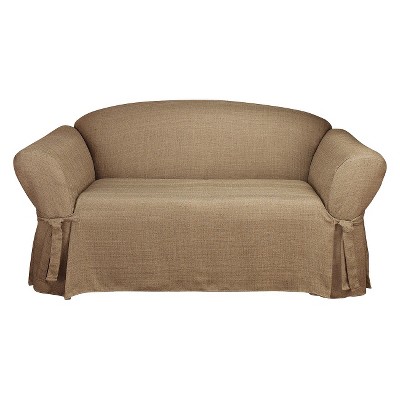  Mason Loveseat Slipcover Cocoa - Sure Fit 