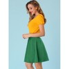 INSPIRE CHIC Women's High Waist Bowknot Decor Mini A-Line Skirt - 4 of 4