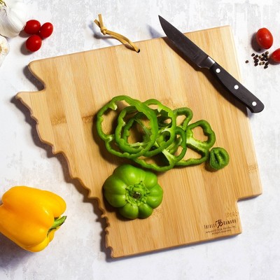 Arkansas State Shaped Bamboo Charcuterie and Cutting Board