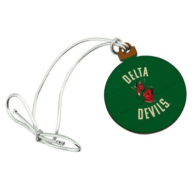Mississippi Valley State University Delta Devils Logo Mini Small Tiny Wood Christmas Tree Holiday Ornament