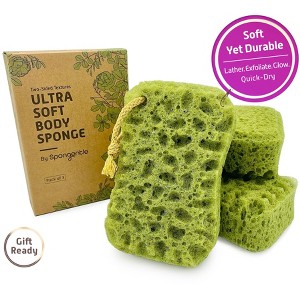 Spongentle Dual-Sided Body Sponge Loofah, Ultra Soft & Exfoliating for Gentle Daily Shower Use - 1 of 4