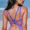 Women's Jacquard Floral Plunging O-Ring One-Piece Swimsuit - Cupshe - 4 of 4