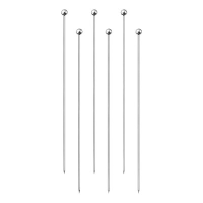 Unique Bargains Stainless Steel Drink Appetizer Bead Head Cocktail Picks 8.2"