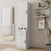 Hairdressing Station Hair Salon Styling Station Cabinet Salon Barber Supplies Storage Cabinet With Drawer And Dryer Holder-The Pop Home - 3 of 4
