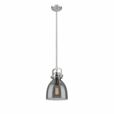 Newton Bell - 1 Light Stem Hung Pendant In Industrial Style-11.75 Inches Tall and 8 Inches Wide