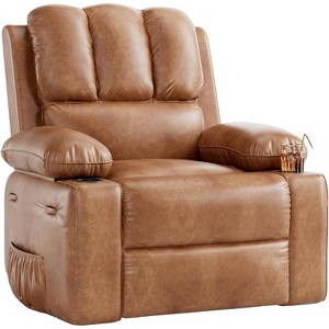 Electric Massage Recliner, Heat, 360° Swivel, Zero Gravity, 400lb, PU - 1 of 4