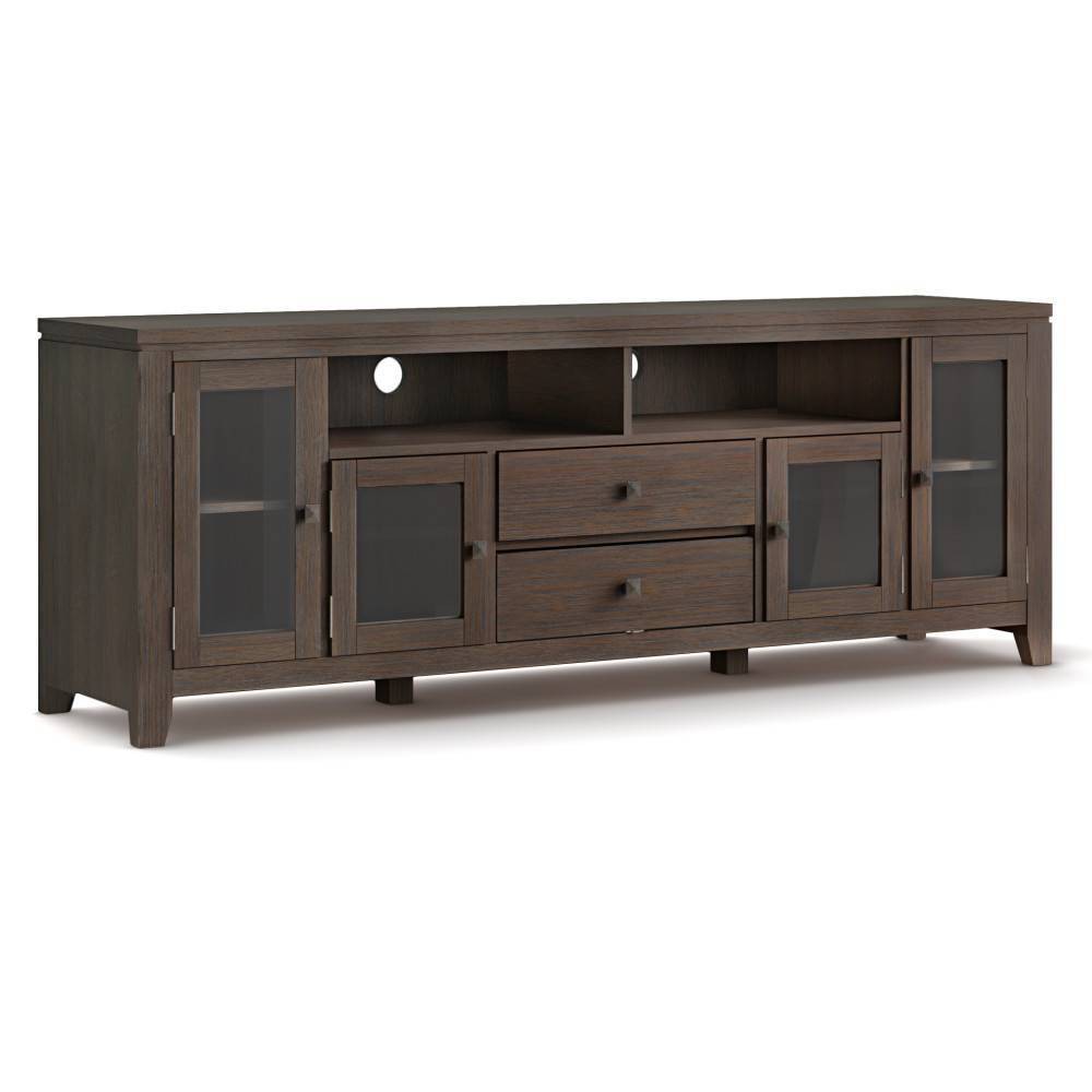 Photos - Mount/Stand Essex Wide TV Stand for TVs up to 72" Farmhouse Brown - WyndenHall