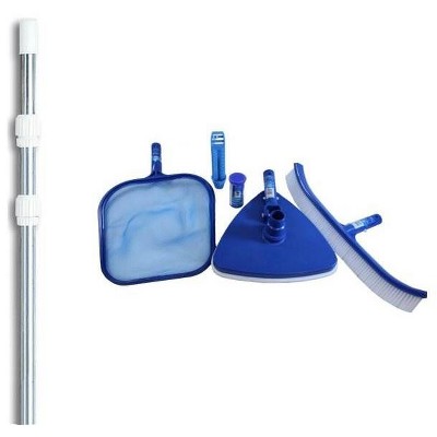 HydroTools 8611 Premium Pool Maintenance Kit + Strips w/ 4-12' Telescopic Pole