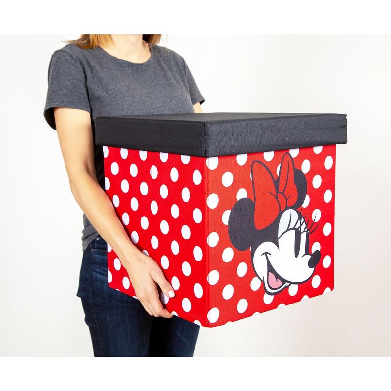 Ukonic Disney Mickey & Minnie 15-Inch Storage Bin Cube Organizers with Lids | Set of 2, 3 of 8