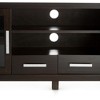 60" Solid Wood TV Media Stand with Tempered Glass Doors, Adjustable Shelves, Two Drawers and Cord Management for Living Room and Bedroom - 4 of 4