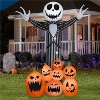Gemmy Halloween Inflatable Jack Skellington with O' Lanterns, 9 ft Tall, Multi - 2 of 4