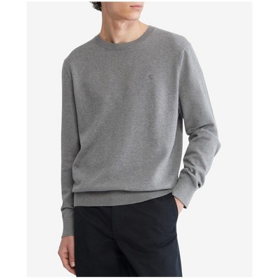 Calvin Klein Mens Monogram Logo Pullover Sweater