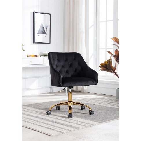 Faux Fur Velvet Computer Swivel Chair, 360 Degree Adjustable