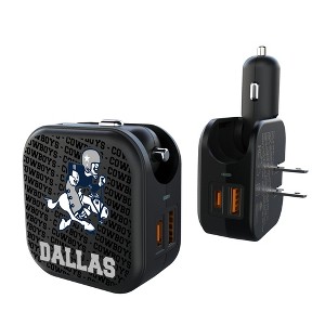 NFL NFC Historic Teams Text Backdrop 18-Watt 2 in 1 USB A/C Charger - 1 of 3