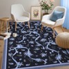Washable Botanical Floral Print Living Room Rugs, Soft Non Slip Indoor Modern Floor Carpet for Home Office - 2 of 4