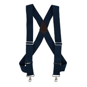 CTM Men's Big & Tall Elastic Side Clip Metal Swivel Hook Trucker Suspenders - 1 of 4