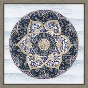 Amanti Art Coastal Mandala I by Yvette St. Amant Canvas Wall Art Print Framed 16 x 16-in. - 1 of 4