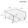 mDesign Plastic Free-Standing Stackable 3 Bottle Storage Rack, 8 Pack, Clear - 4 of 4