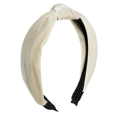 Unique Bargains Women's Velvet Knotted Headbands 1.2